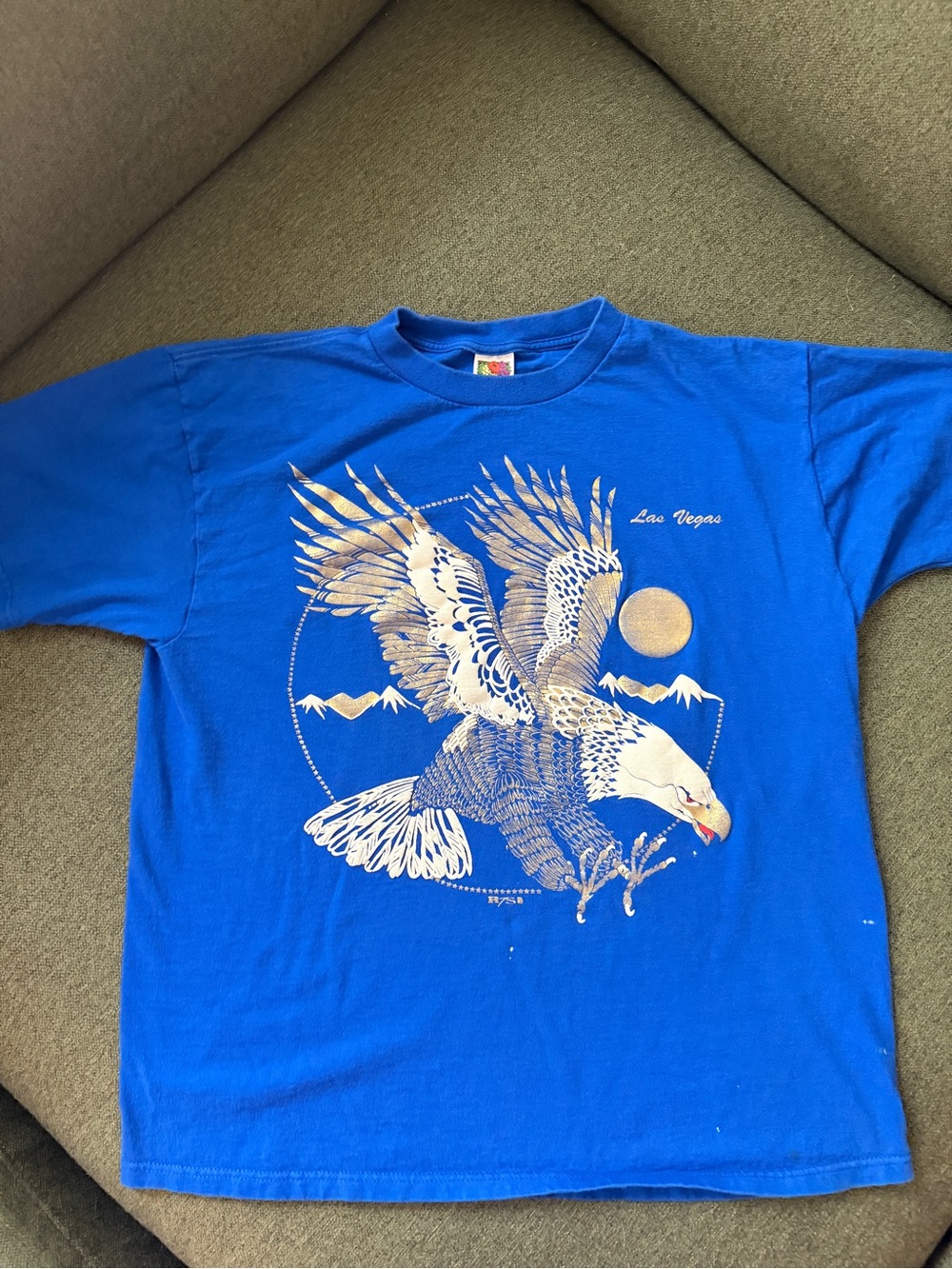 Vintage Blue Eagle Graphic Tee - Las Vegas